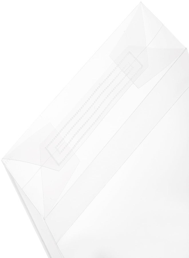 Cididu 40 Pieces Clear Gift Bags with Handles, White Frosted PVC Candy Bags 8''x3''x10'', Reusable Translucent Wrap Tote Boutique Bags for Wedding Shopping Party, Tear Resistant - Image 5